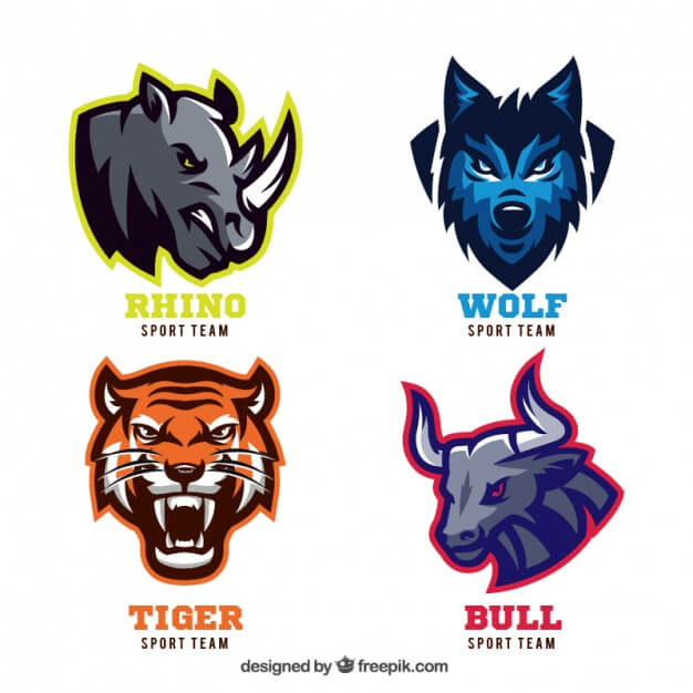 Animal badges for sport teams