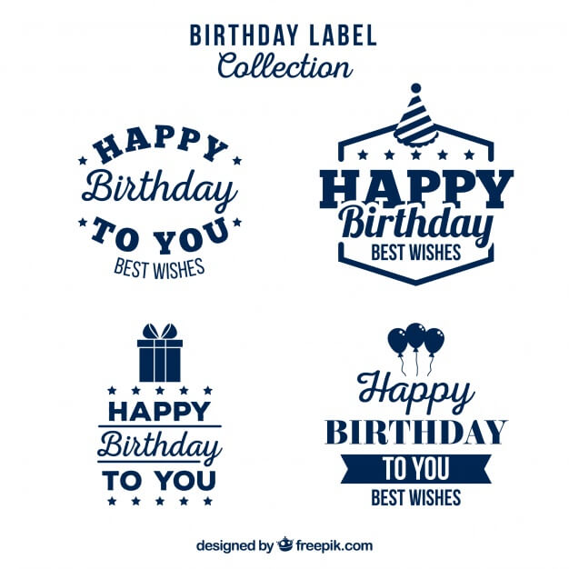 Birthday label collection