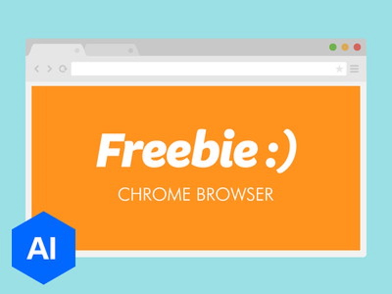 Flat Chrome vector freebie