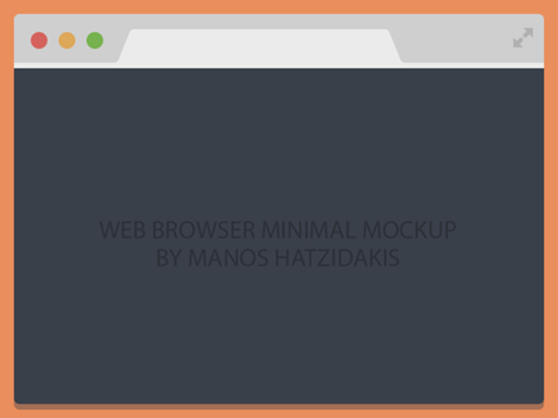 Flat Chrome Browser Free Psd