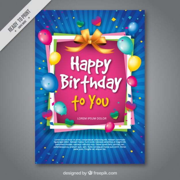 Colorful birthday card