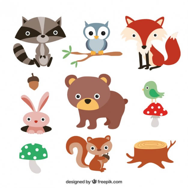 Cute forest animals