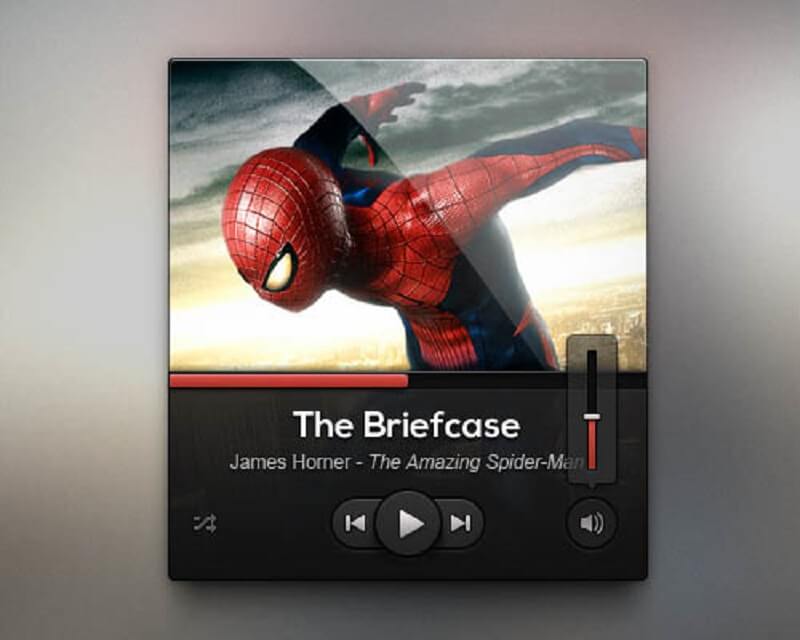 Dark UI Music Player Design Psd