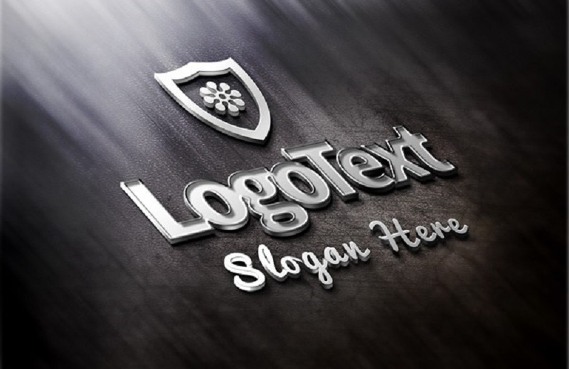 Elegant Metallic Logo Mockup (PSD)