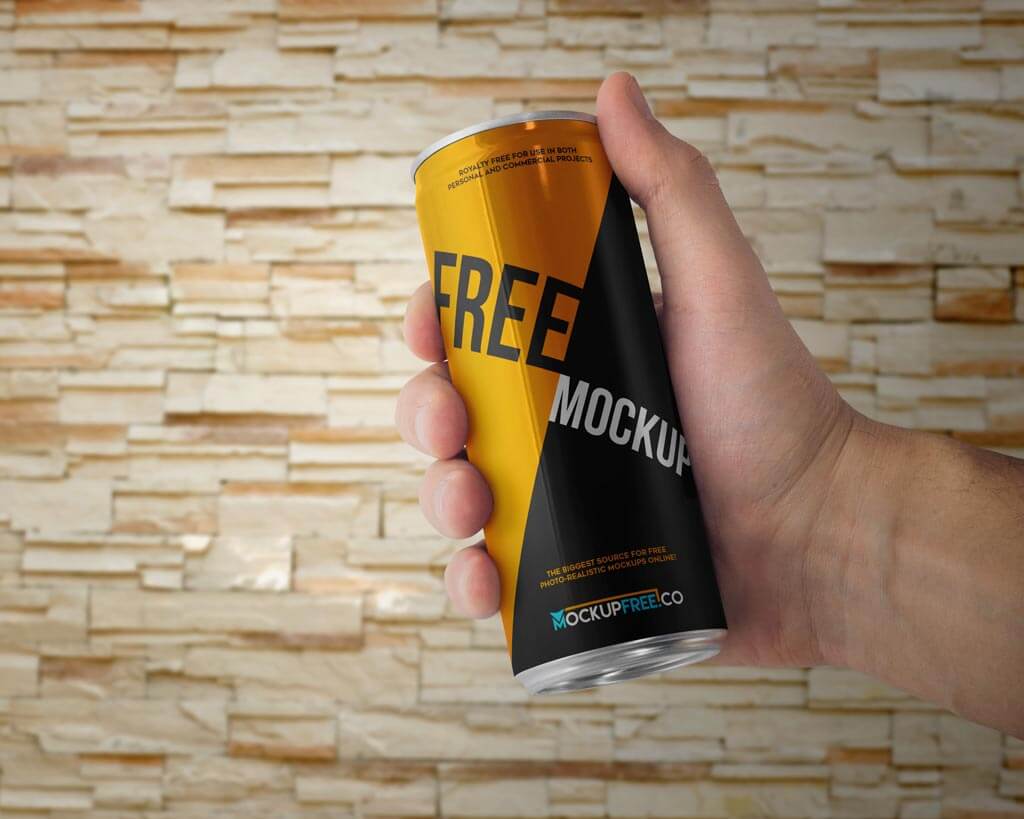 Set of Energy Drink Can Mockups