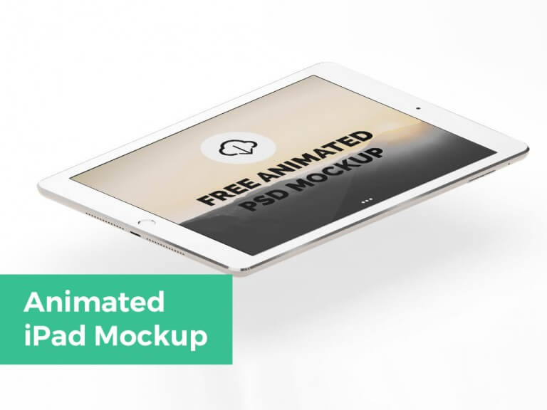 Animated floating iPad Mockup