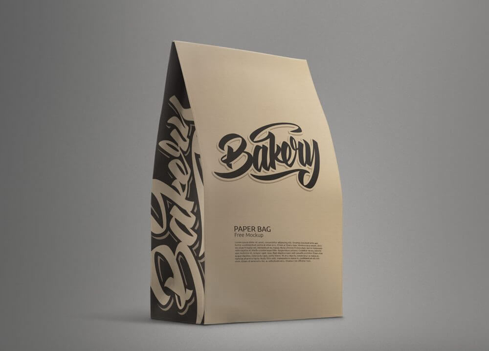 Standing Paper Bag Mockup