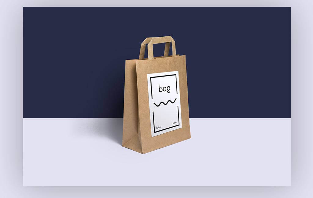 Free Awesome Paper Bag Mock Up | ZippyPixels