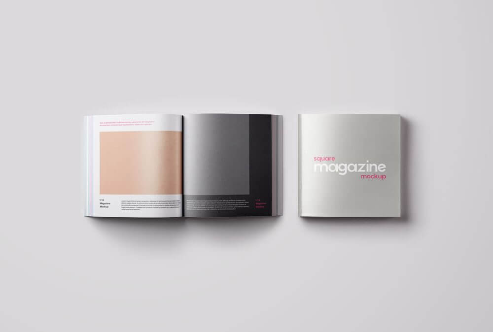 Square Magazine Mockup