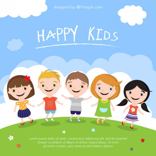 Happy kids illustration