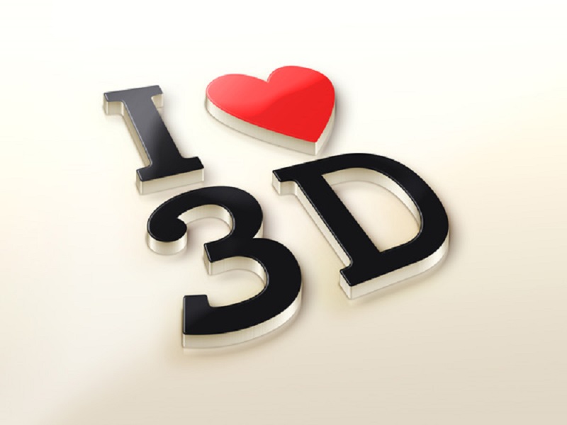 I Love 3D Logo MockUp