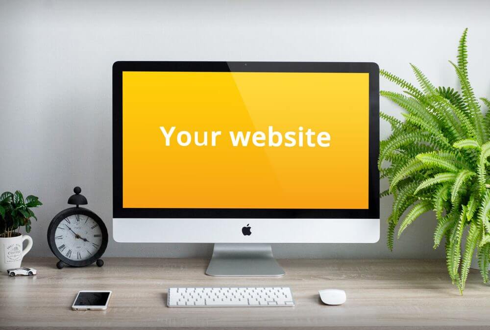 iMac on Table Mockup