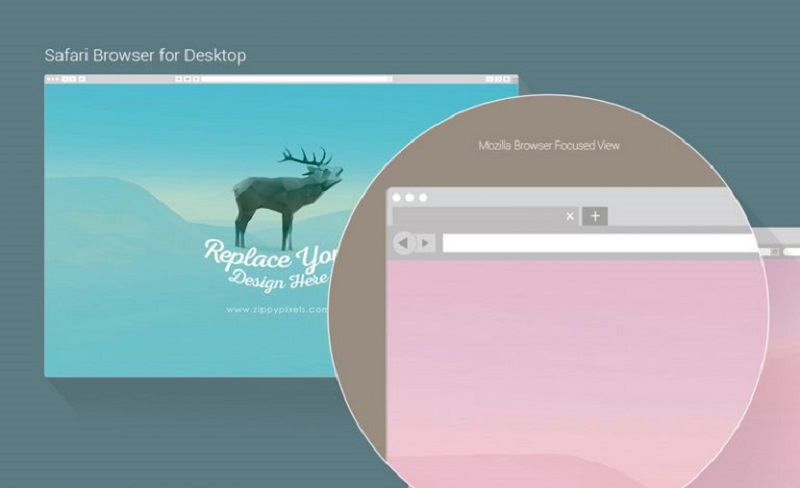 7 Free Vector Web & Mobile Browser Mockups