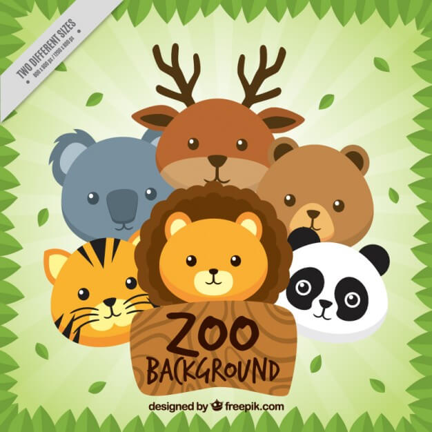 Nice animals zoo background