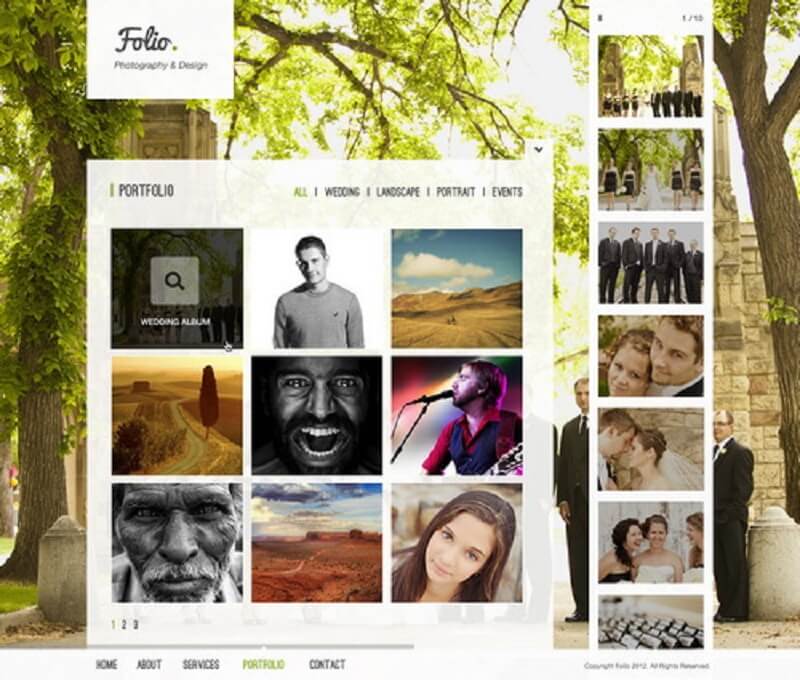  Folio Photography PSD Template 