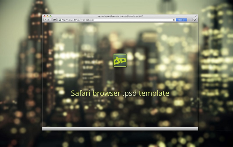 Safari Browser PSD Template