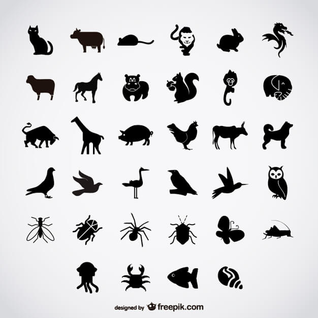 Simple birds silhouettes