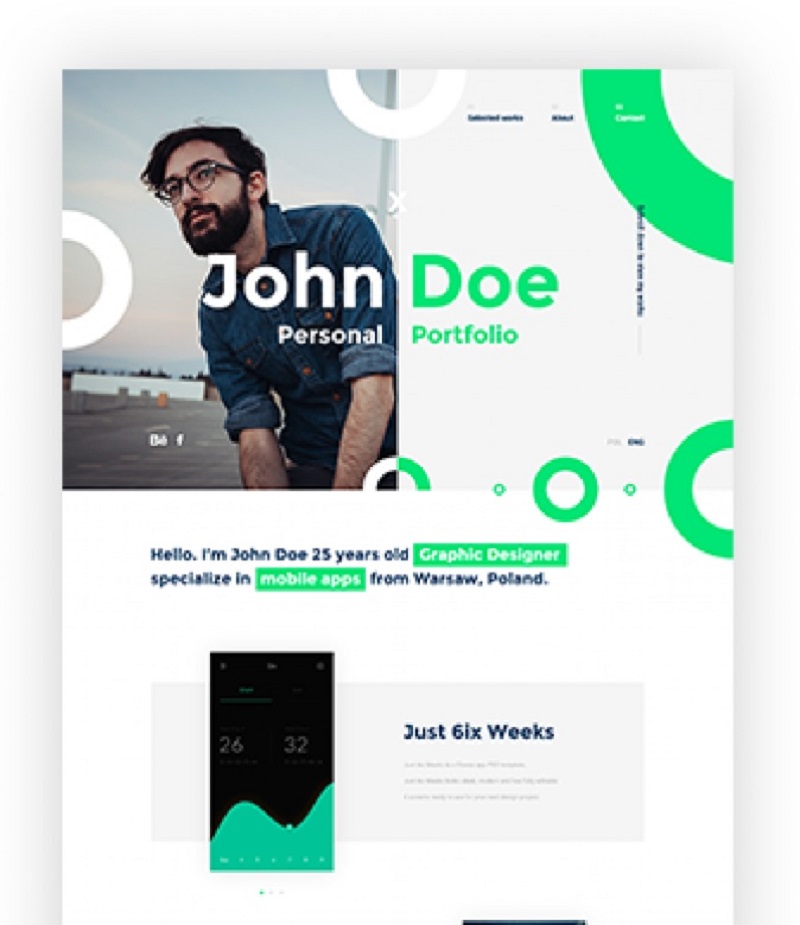 John Doe Portfolio PSD Template