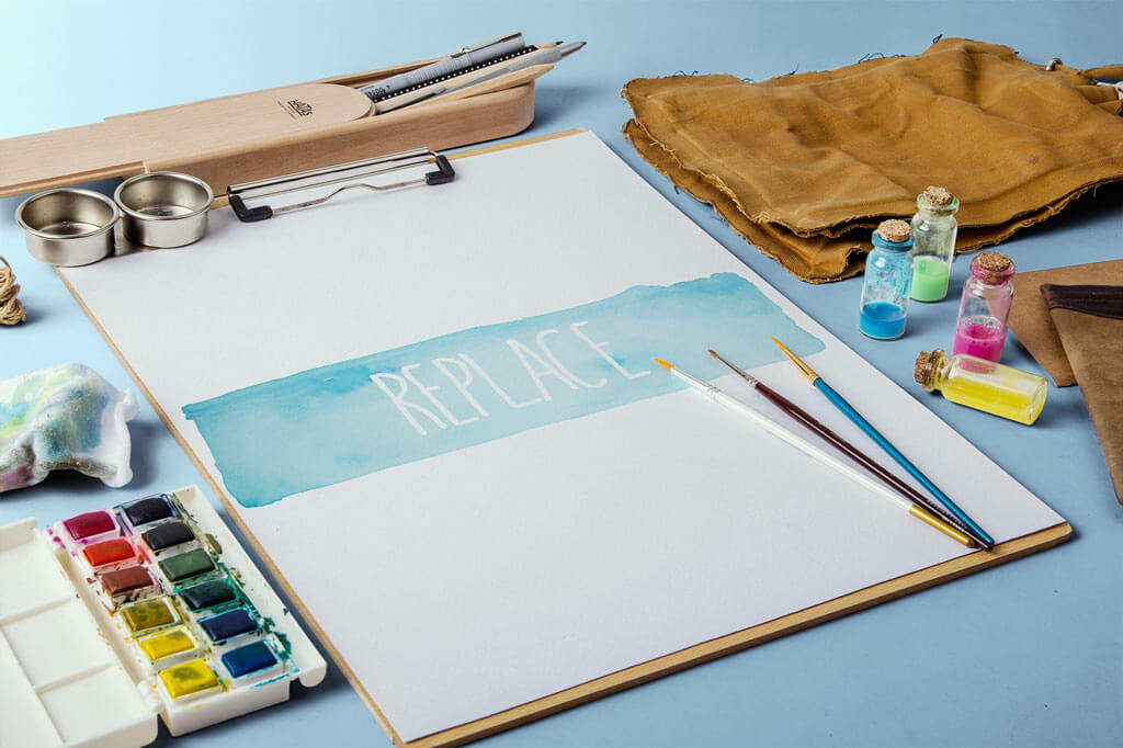 Watercolor Sketches Mockup Bundle