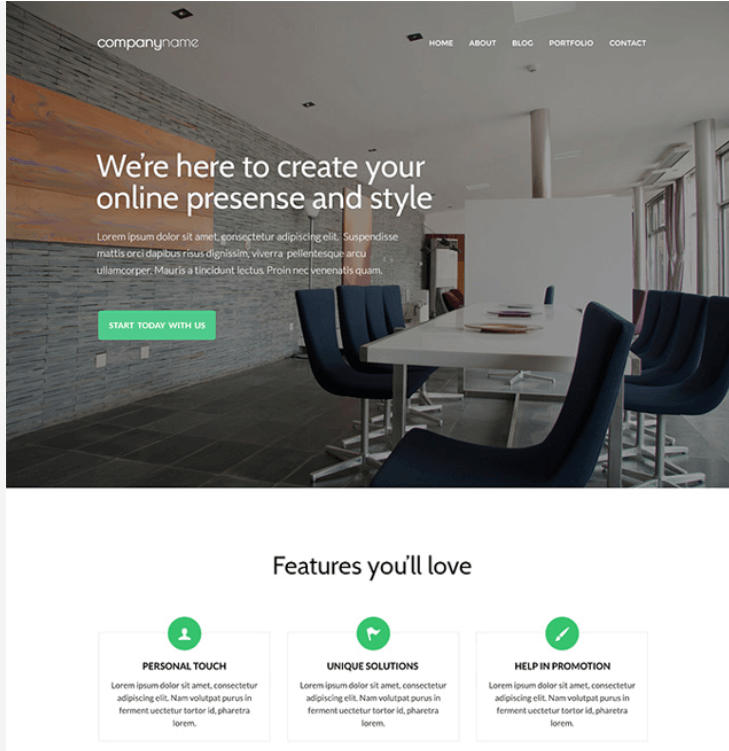 Business Website Template PSD