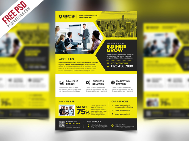 Corporate Business Promotional Flyer PSD Template