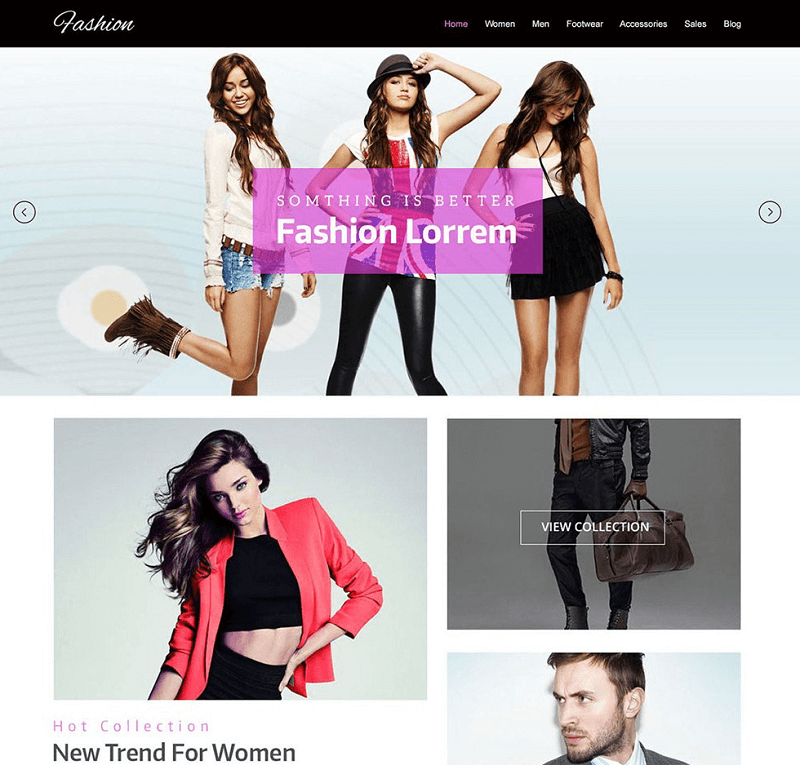 E commerce Fashion Template PSD