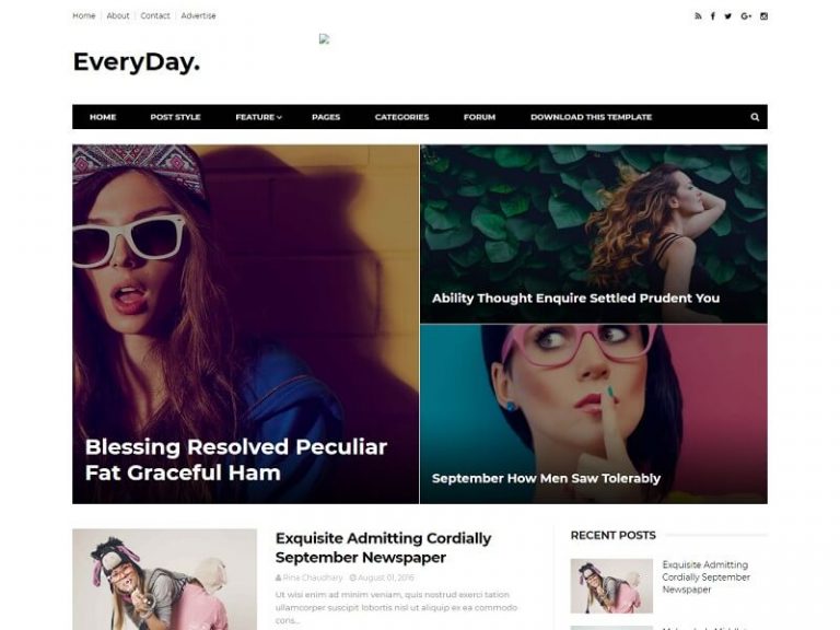 22+ Best Free Responsive Blogger Templates 2025