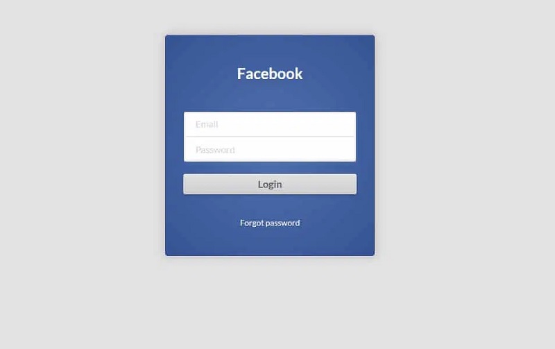 Facebook Login Form Free HTML5 Templates