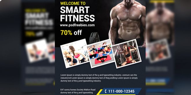 Free Fitness Gym Flyer PSD Templates
