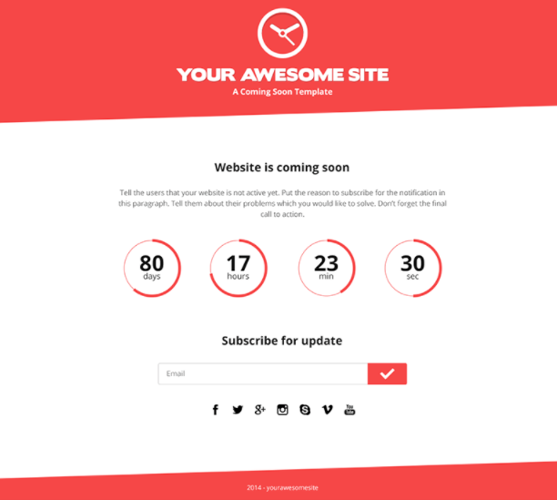 Free Bootstrap Psd Coming Soon Template