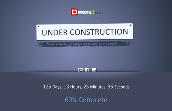 Under Construction Page PSD Template