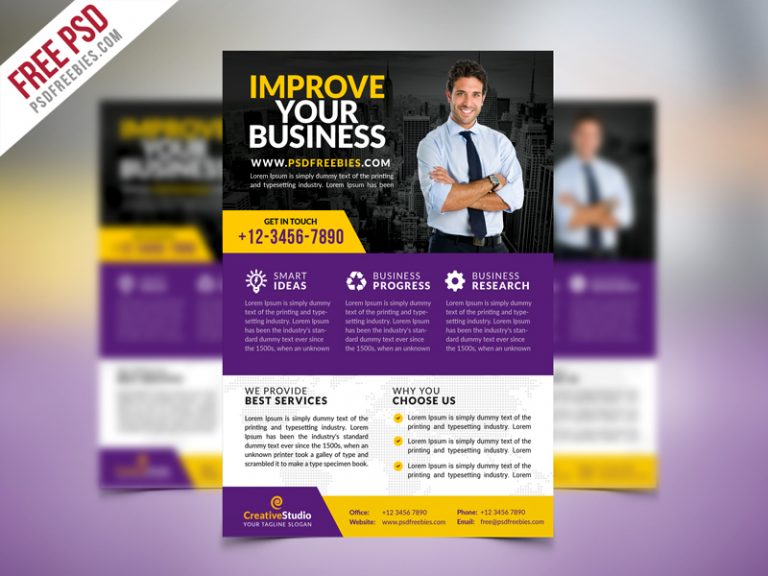 Download 18+ Best Free Corporate Flyer PSD Templates 2021