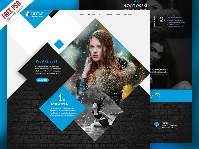 Multipurpose Portfolio Website Template Free PSD