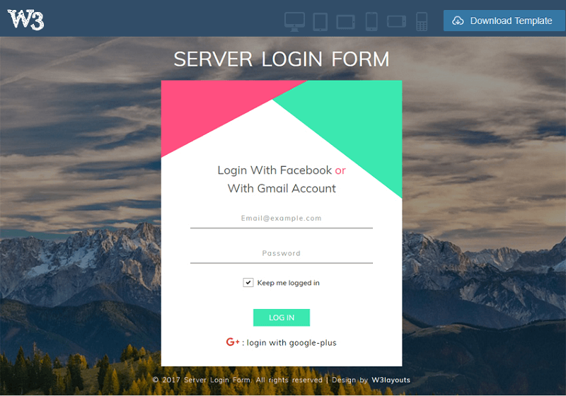 Server Login Form