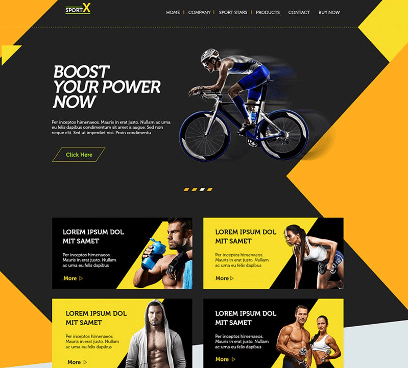 Sports Shop Multipurpose Web Template PSD