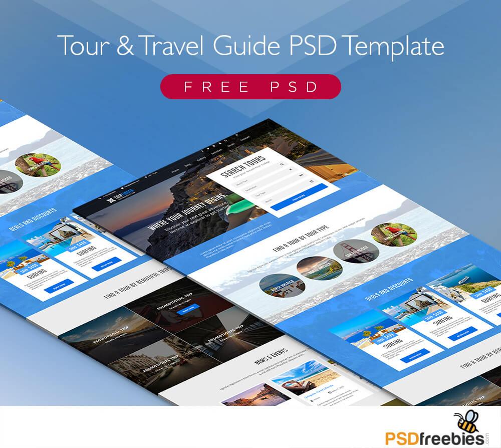 Travel Guide PSD Template