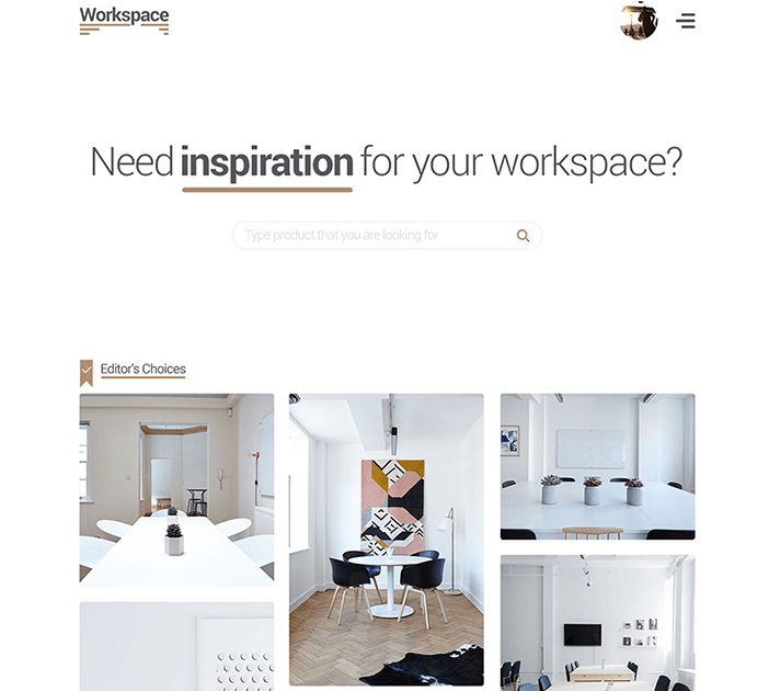  Workspace | Free E-commerce PSD Kit