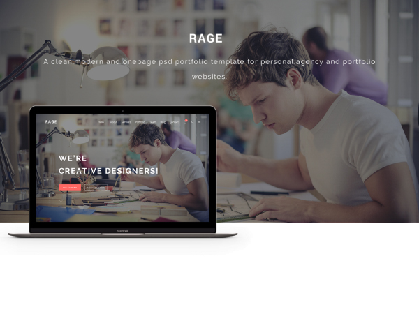 Rage Modern Psd Website Template