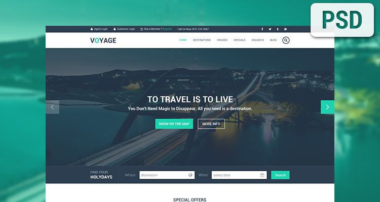 Travel Template PSD