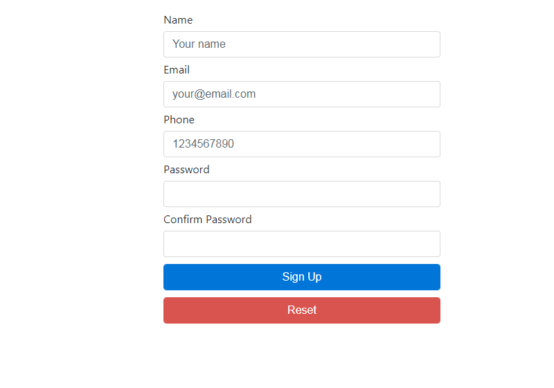 jQuery Signup Form