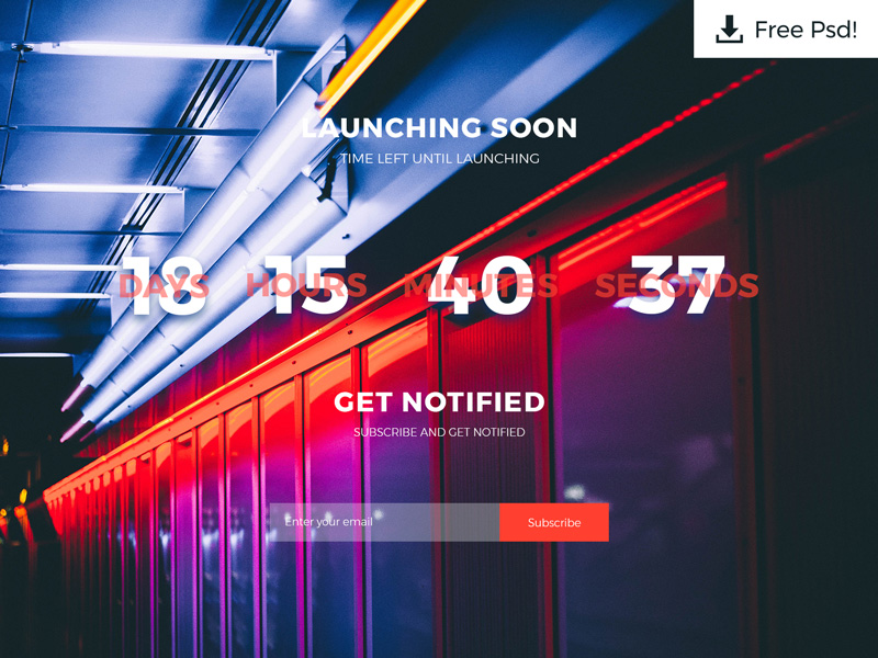 22+ Best Free Coming Soon PSD Website Templates