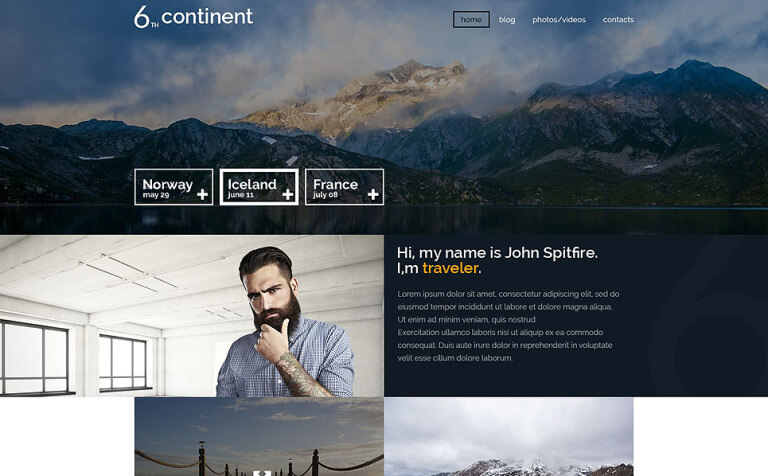 6th Continent Travel WordPress Theme