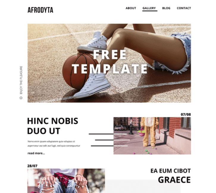 Afrodyta PSD Template