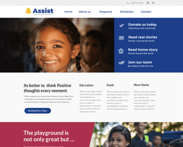 Assist – Free Web Template PSD