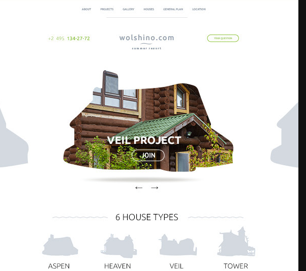 Clean Real Estate Website Template PSD