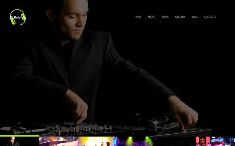 DJ Rolando Music WordPress Theme