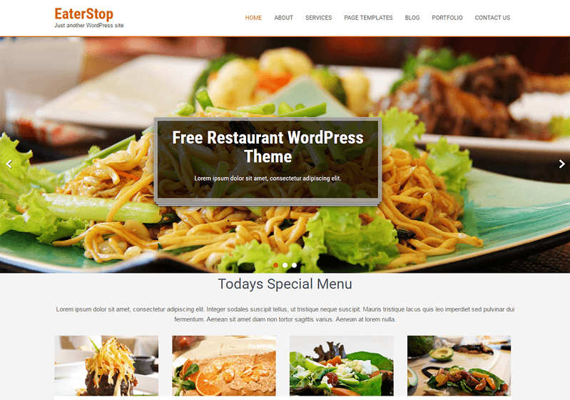 Eaterstop Lite: Free Restaurant WordPress Themes