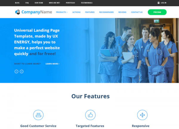 21 Best Free Landing page PSD Website Templates