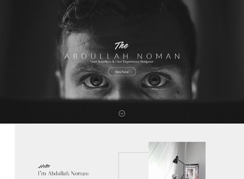 Free Personal Portfolio Template PSD