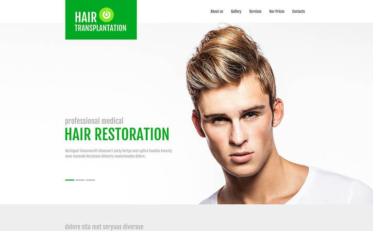 Hair Transplant Clinic Medical HTML Website Template